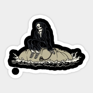Skull and Boat, Skull and Soldier Sticker